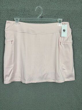 Moteepi Women's 2XL Pink Athletic Skort Zipper Pockets Drawstring Closure NWT's